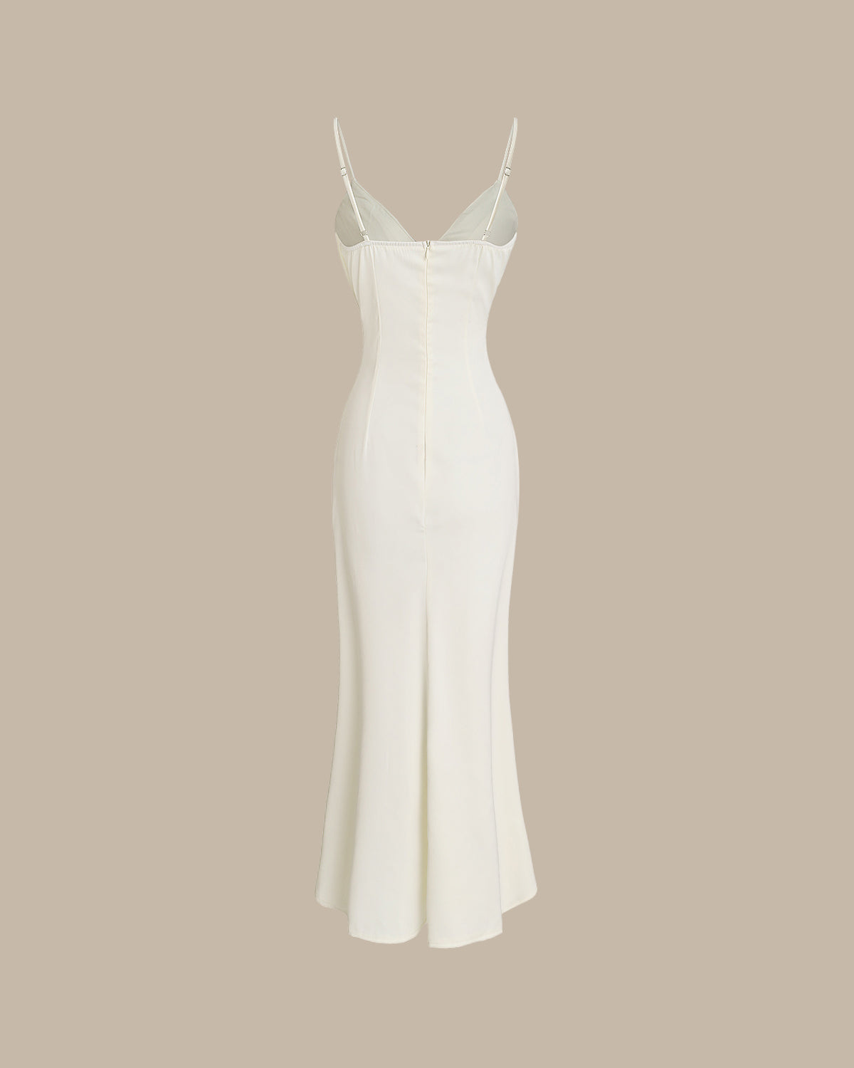 Apricot Bodycon Tassel Slip Maxi Dress