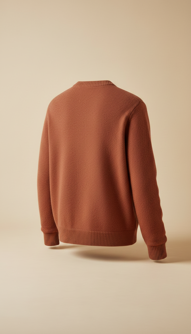 Alternate angle view of Terracotta Wool Pullover